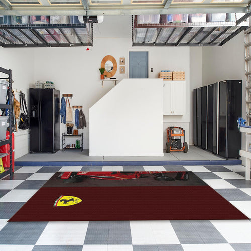 Ferrari F1 Rug, Ferrari F1 Car Rug: Personalized Garage Decor