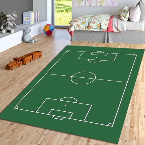 Footbal Pitch Rug, Teen Room Rug, Living Room Rug, Area
