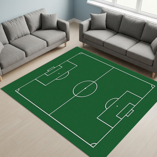 Footbal Pitch Rug, Teen Room Rug, Living Room Rug, Area