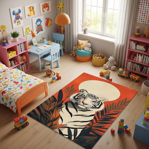 Tiger Rug Pink Rug Living Room Carpets Housewarming Gift Tibetian
