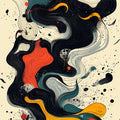 Modern Abstract rug, Abstract Forms Accent Carpet