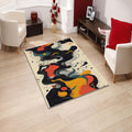 Modern Abstract rug, Abstract Forms Accent Carpet