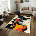 Modern Abstract rug, Abstract Forms Accent Carpet