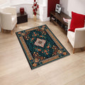 Oushak Turkish Kilim Rug, Abstract Forms Accent Carpet
