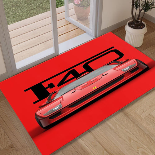Ferrari F1 Rug Ferrari F40 Rug Formula 1 Racing Carpet for Garage