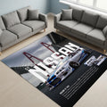 Nissan GTR R34 Rug, Sports Car Decor, Racing Style Area Rug