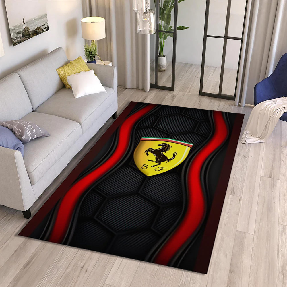 Ferrari F1 Rug Formula 1 Style Formula 1 Racing Carpet for Garage