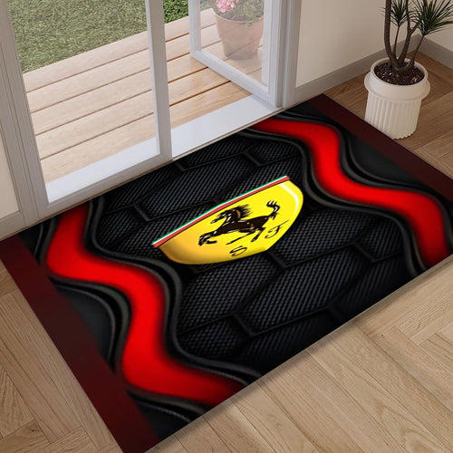 Ferrari F1 Rug Formula 1 Style Formula 1 Racing Carpet for Garage