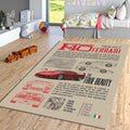 Ferrari F1 Rug Ferrari F40 Rug Formula 1 Racing Carpet for Garage