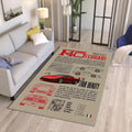 Ferrari F1 Rug Ferrari F40 Rug Formula 1 Racing Carpet for Garage