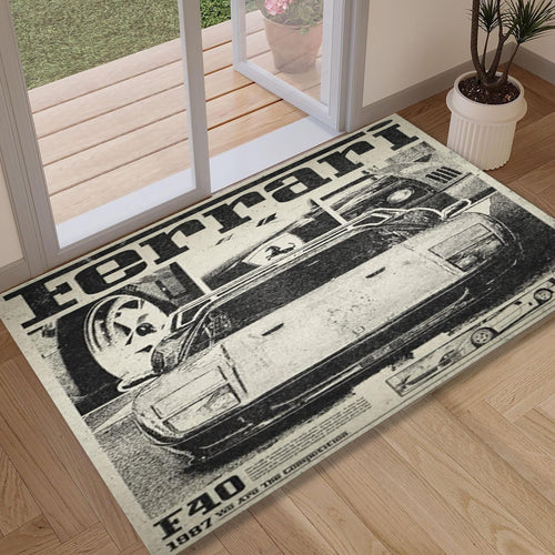 Ferrari F1 Rug Ferrari F40 Rug Formula 1 Racing Carpet for Garage