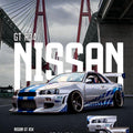 Nissan GTR R34 Rug, Living Room Rug