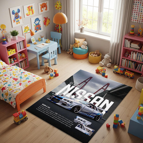 Nissan GTR R34 Rug, Living Room Rug