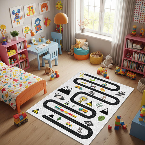 City Road Kids Play Rug, Nursery Decor
