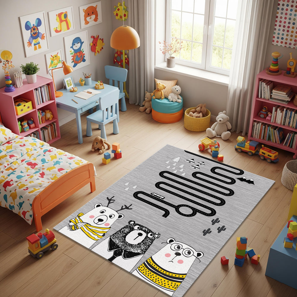 City Road Kids Play Rug, Nursery Decor