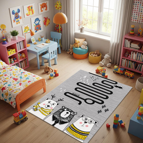 City Road Kids Play Rug, Nursery Decor