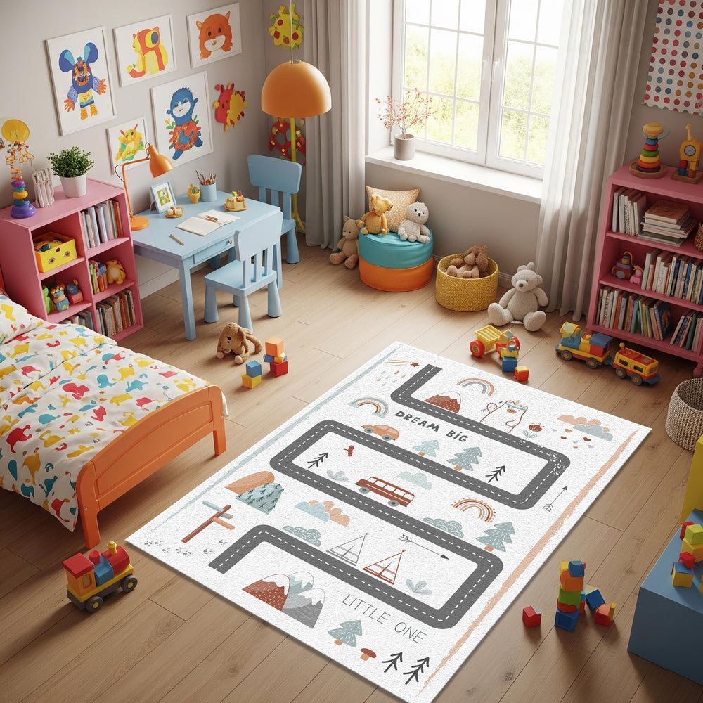 City Road Kids Play Rug, Nursery Decor