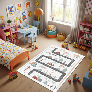 City Road Kids Play Rug, Nursery Decor