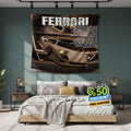 Ferrari F1 Rug, Ferrari F40 Tapestry: Car Lover Wall Decor