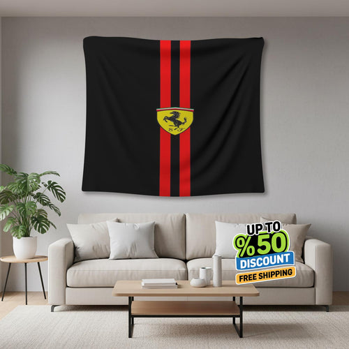 Ferrari F1 Rug, Ferrari Tapestry: Car Wall Hanging