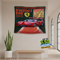 Ferrari F1 Rug Ferrari F40 Tapestry: Car Lover Wall Art Throw