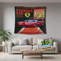 Ferrari F1 Rug Ferrari F40 Tapestry: Car Lover Wall Art Throw
