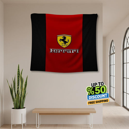 Ferrari F1 Rug, Ferrari Tapestry: Car Lover's Woven Wall Hanging