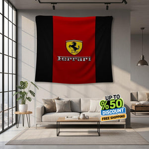 Ferrari F1 Rug, Ferrari Tapestry: Car Lover's Woven Wall Hanging