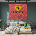 Ferrari F1 Rug, Ferrari Tapestry: Car Lover's Woven Wall Hanging