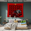 Ferrari F1 Rug, Ferrari F1 Tapestry: Car Racing Wall Art Decor
