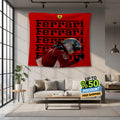 Ferrari F1 Rug, Ferrari F1 Tapestry: Car Racing Wall Art Decor