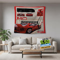 Ferrari F1 Rug, Ferrari F40 Tapestry: Car Wall Hanging