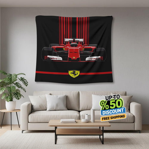 Ferrari F1 Rug Ferrari Car Tapestry: Custom F1 Wall Decor