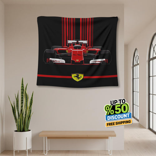 Ferrari F1 Rug Ferrari Car Tapestry: Custom F1 Wall Decor