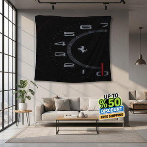 Ferrari F1 Rug Ferrari Speedometer Tapestry: Car Lover's Wall