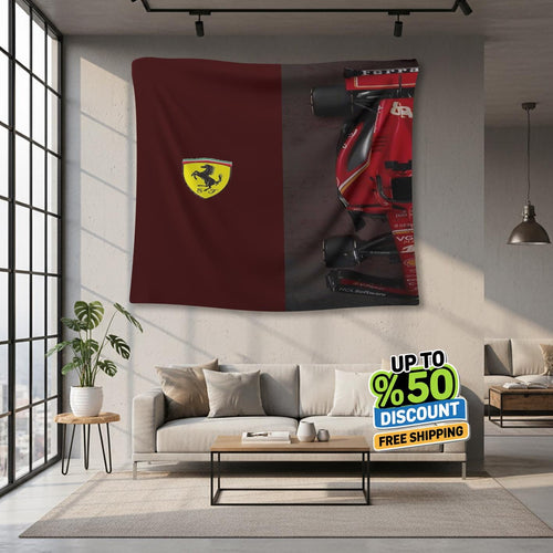 Ferrari F1 Rug, Ferrari F1 Tapestry: Car Lover's Wall Decor