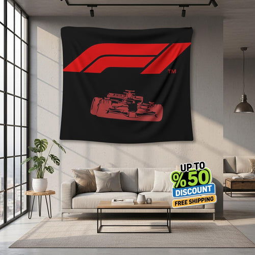 Ferrari F1 Rug, Formula 1 Tapestry: Car Wall Hanging