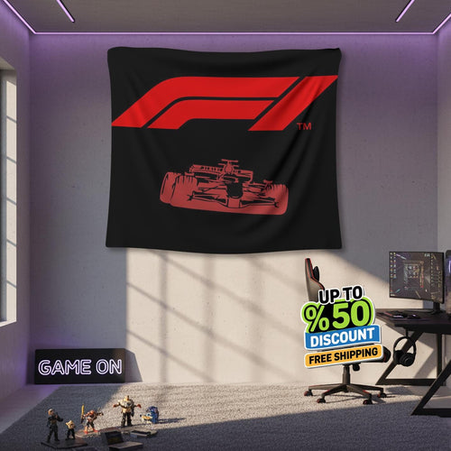 Ferrari F1 Rug, Formula 1 Tapestry: Car Wall Hanging