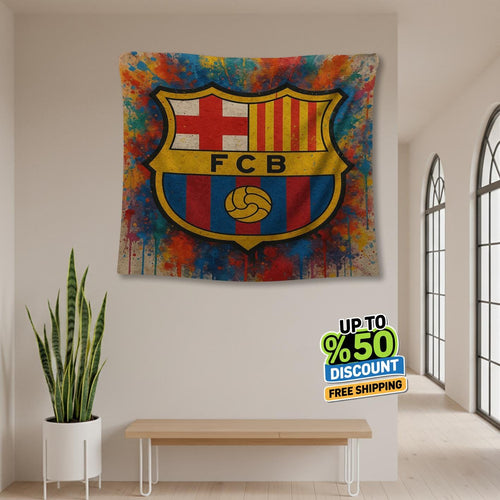 FC Barcelona Rug, FC Barcelona Tapestry: Football Club Wall Decor