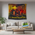 FC Barcelona Rug, FC Barcelona Tapestry: Football Club Wall Decor