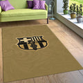 Barcelona Football Rug: Gold Theme Soccer Carpet, Gift for Fans