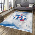 Barcelona Football Rug: Blue & White Soccer Team Carpet
