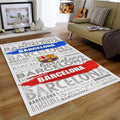 Barcelona Football Team Rug: Soccer Fan Gift, Soft Velvet Carpet