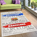 Barcelona Football Team Rug: Soccer Fan Gift, Soft Velvet Carpet