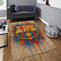 Barcelona Football Rug: Graffiti Soccer Team Carpet - Gift for