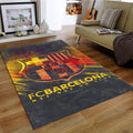 Barcelona Football Team Rug: Soccer Theme Carpet, Gift for Fans