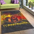 Barcelona Football Team Rug: Soccer Theme Carpet, Gift for Fans