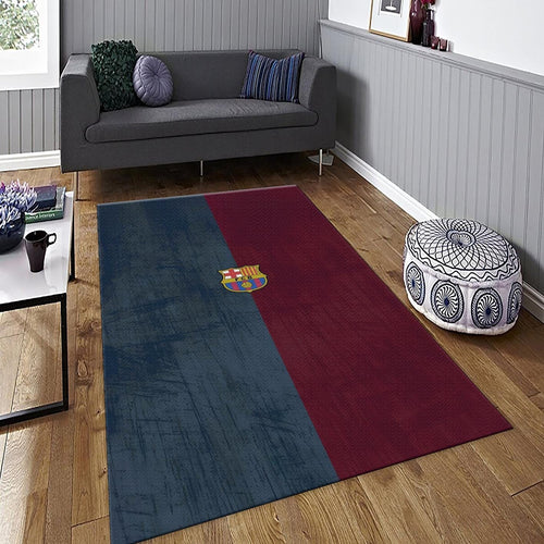 Barcelona Football Rug: Soccer Team Carpet, Sports Fan Gift