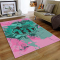 Barcelona Soccer Team Rug: Pink and Green Football Gift