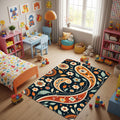 Modern Abstract rug, Abstract Forms Accent Carpet